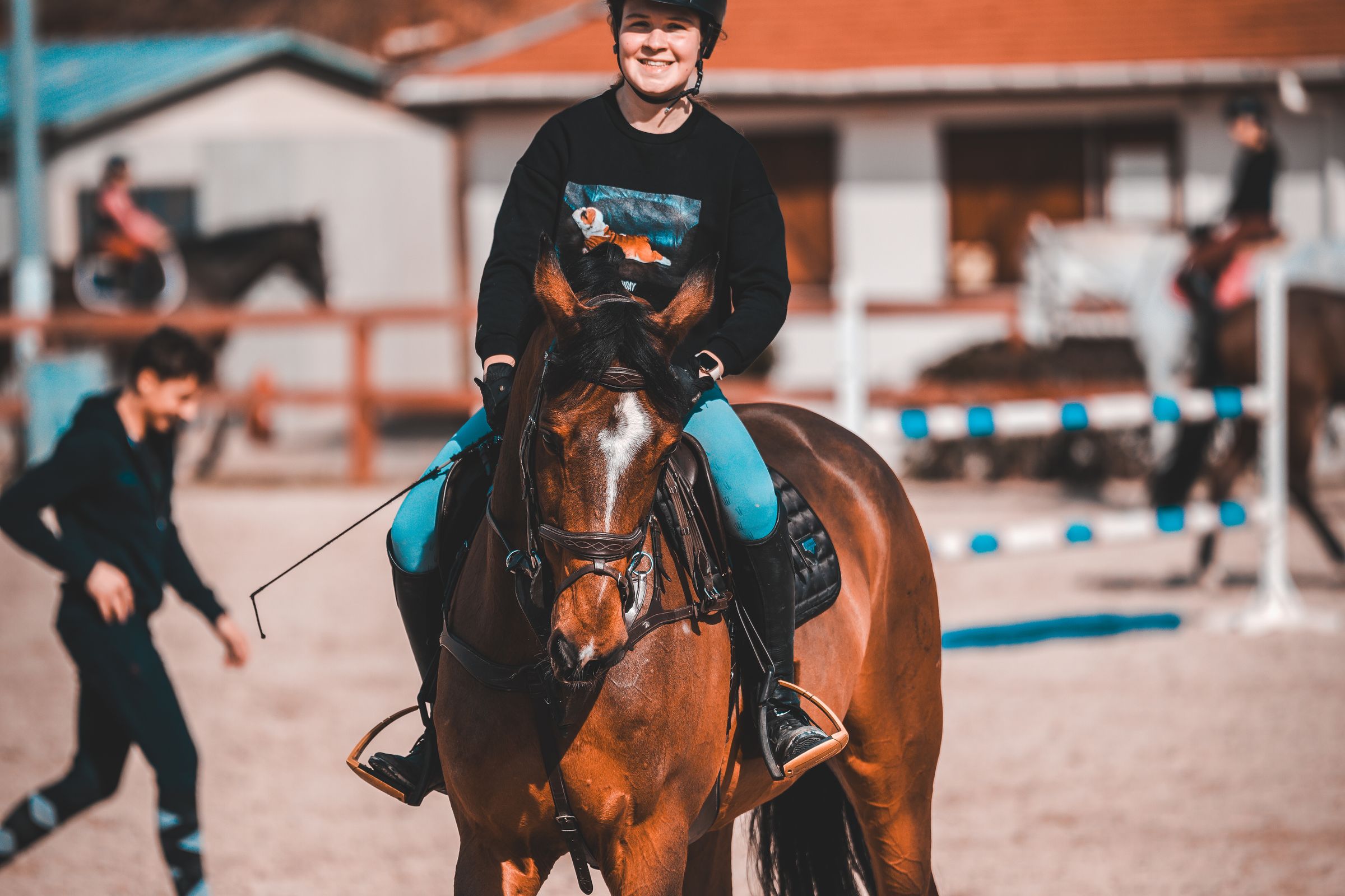 Cavalière dans la carrière